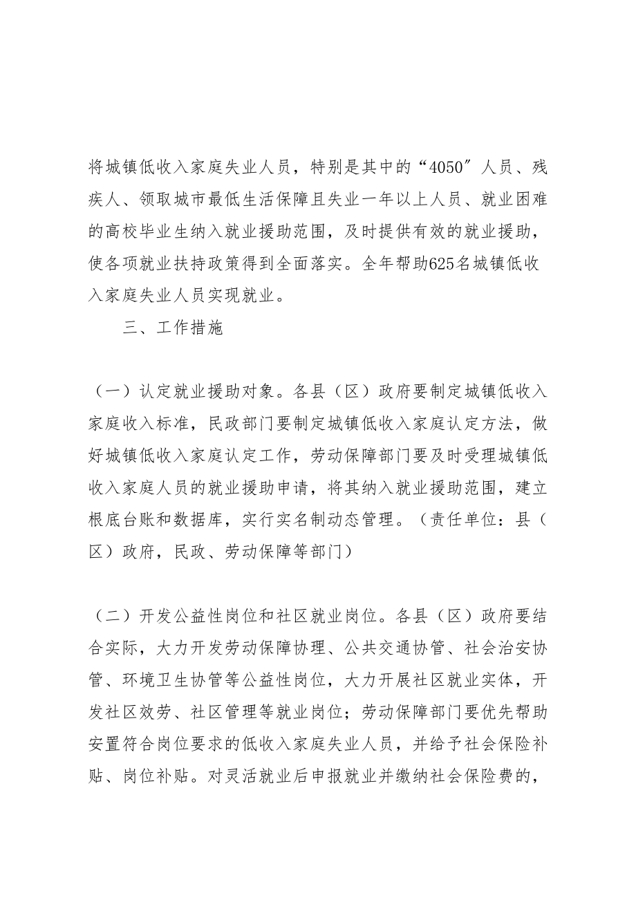 2023年城镇低收入失业人员就业工作方案城镇失业人员有人管吗.doc_第2页