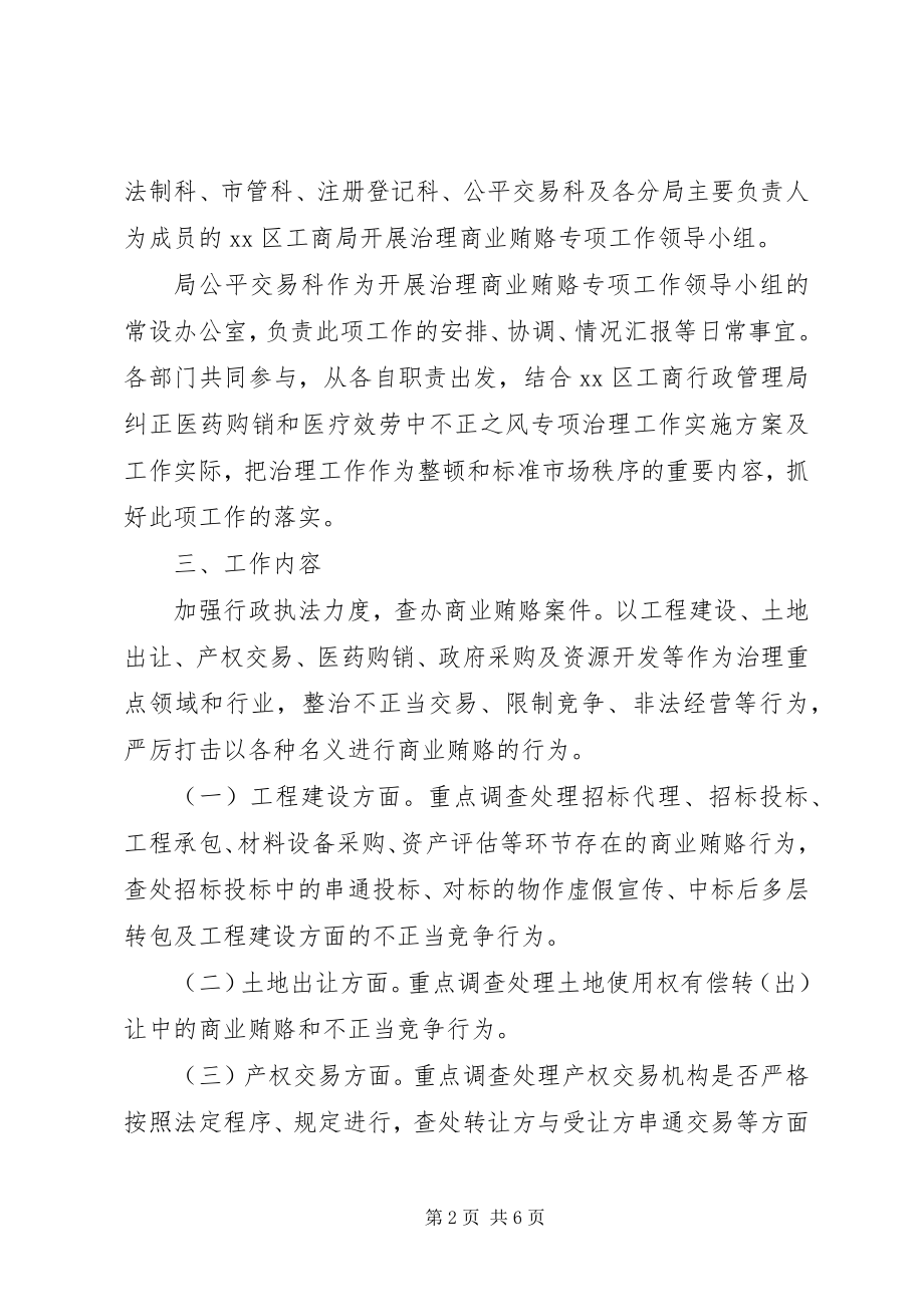 2023年工商局商业贿赂专项治理工作方案.docx_第2页