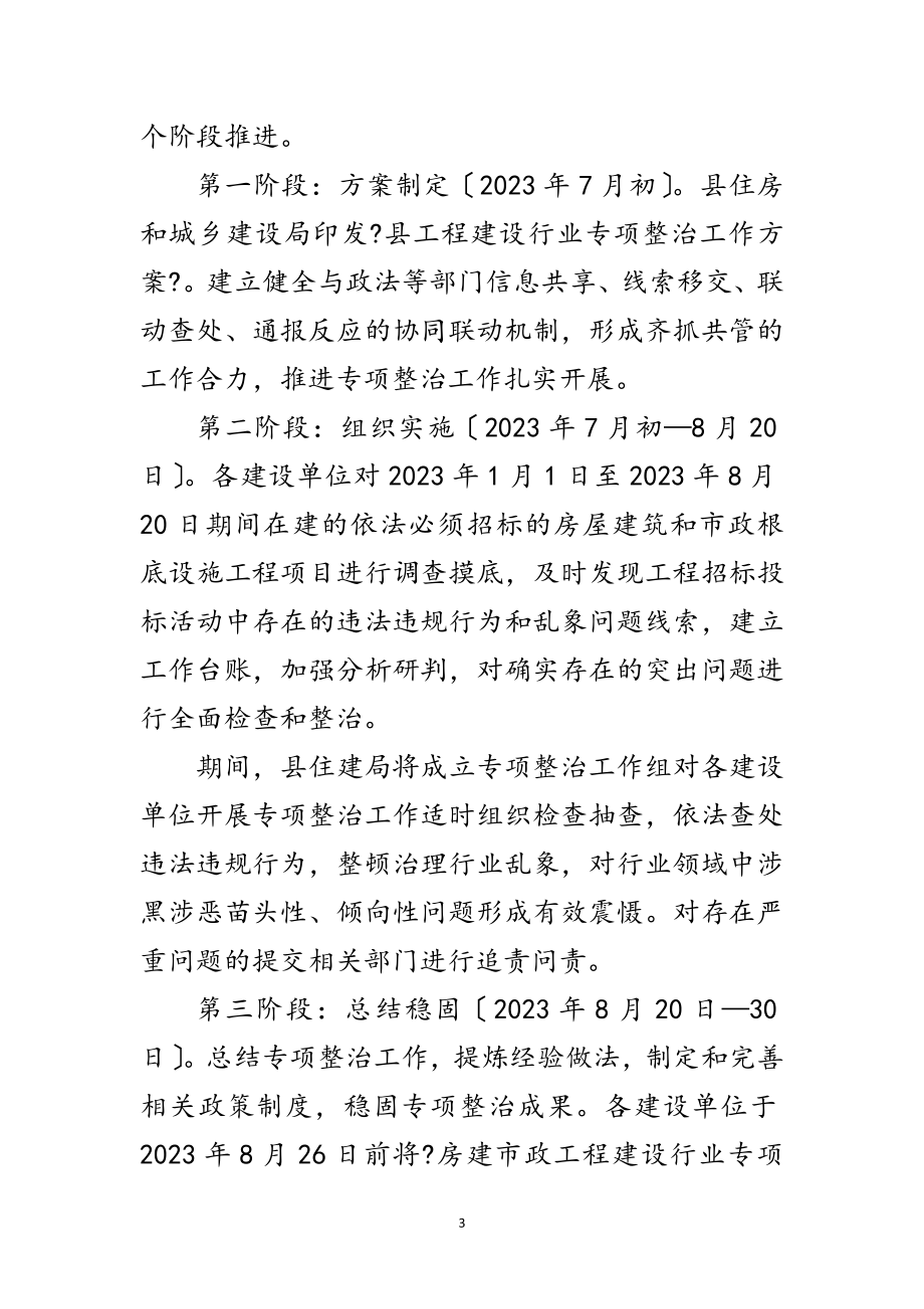 2023年工程建设行业专项整治工作方案范文.doc_第3页