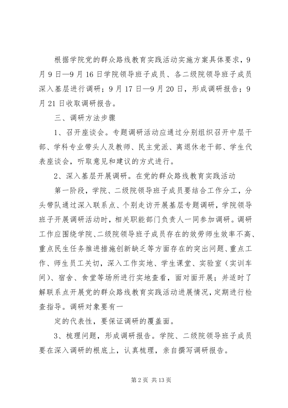 2023年建筑学院党的群众路线教育实践活动调研工作方案.docx_第2页