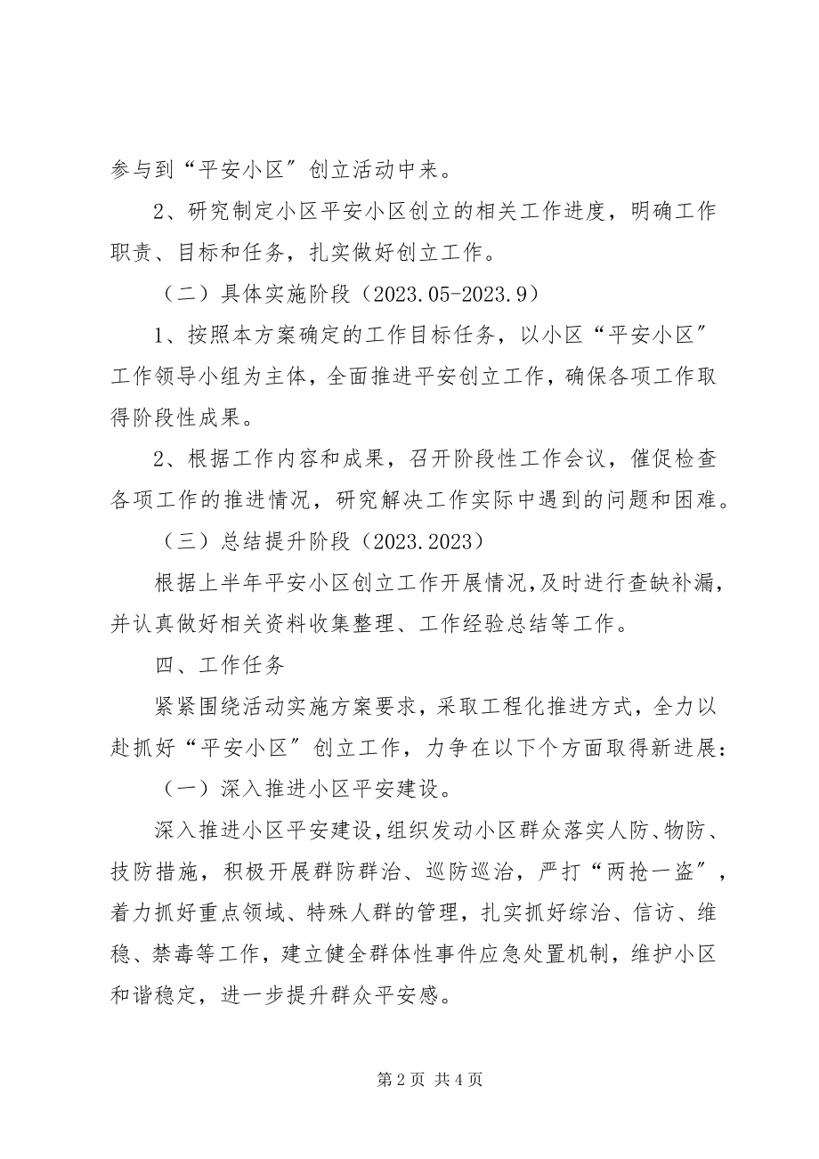 2023年帮扶挂点小区平安创建工作方案新编.docx_第2页