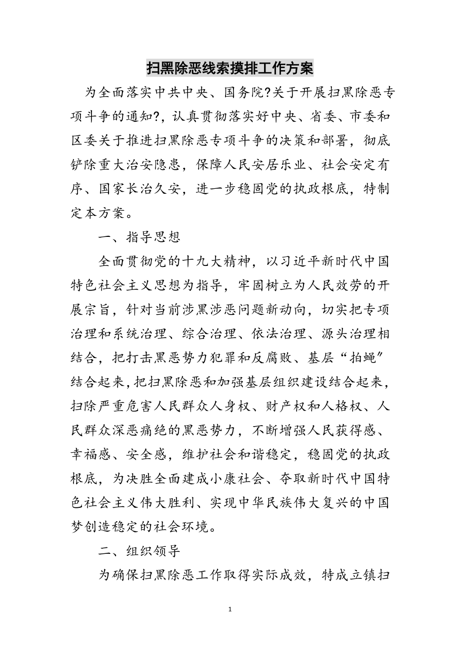 2023年扫黑除恶线索摸排工作方案范文.doc_第1页