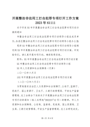 2023年开展整治非法用工打击犯罪专项行动工作方案61111.docx