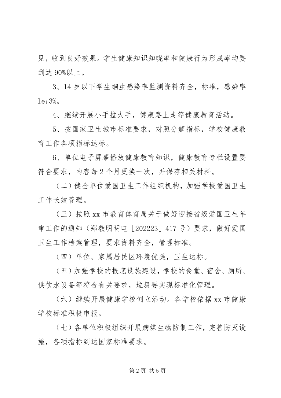 2023年教育系统爱国卫生工作方案.docx_第2页