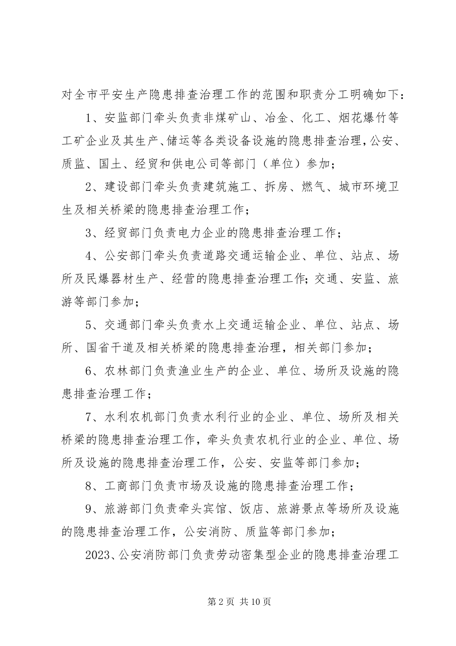 2023年市安全生产隐患排查治理工作方案.docx_第2页