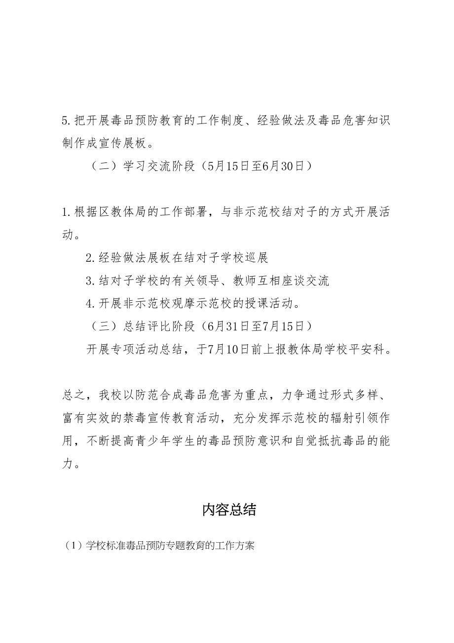 2023年学校规范毒品预防专题教育的工作方案新编.doc_第3页