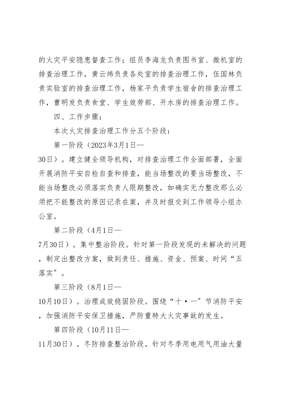 2023年学校火灾隐患排查治理工作方案.doc_第2页