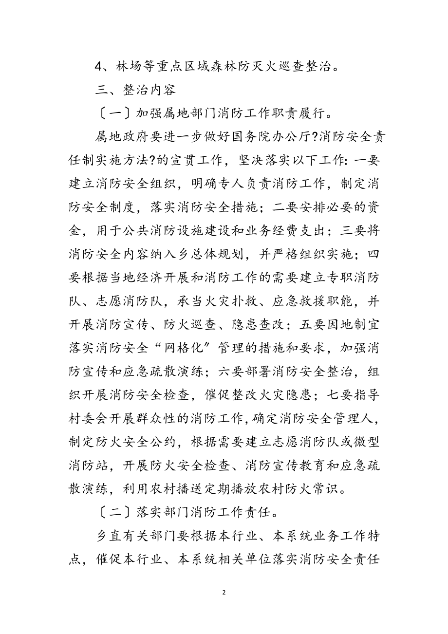 2023年年火灾防控专项整治工作方案范文.doc_第2页