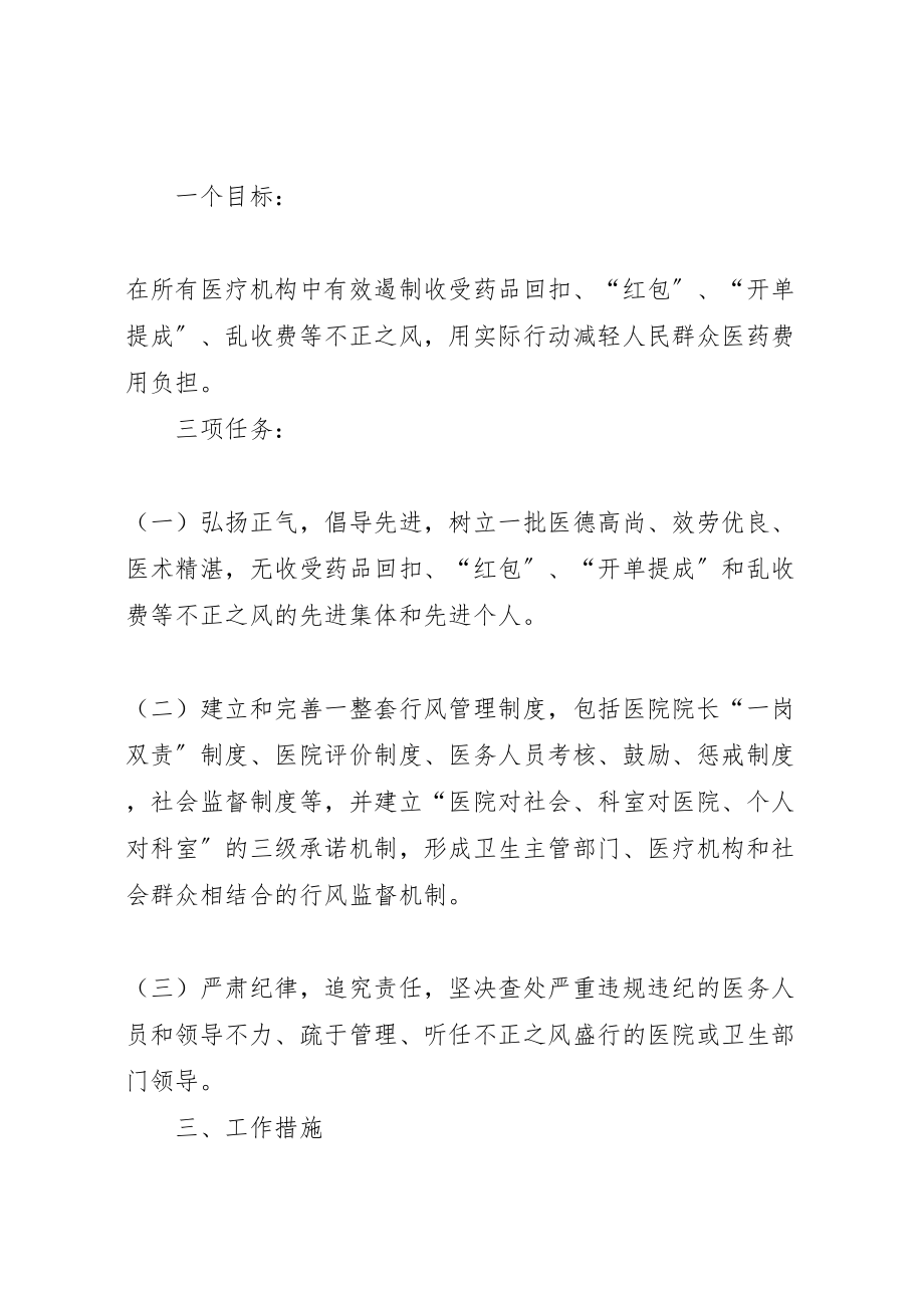 2023年市卫生系统纠正医疗服务中不正之风专项治理工作方案.doc_第2页