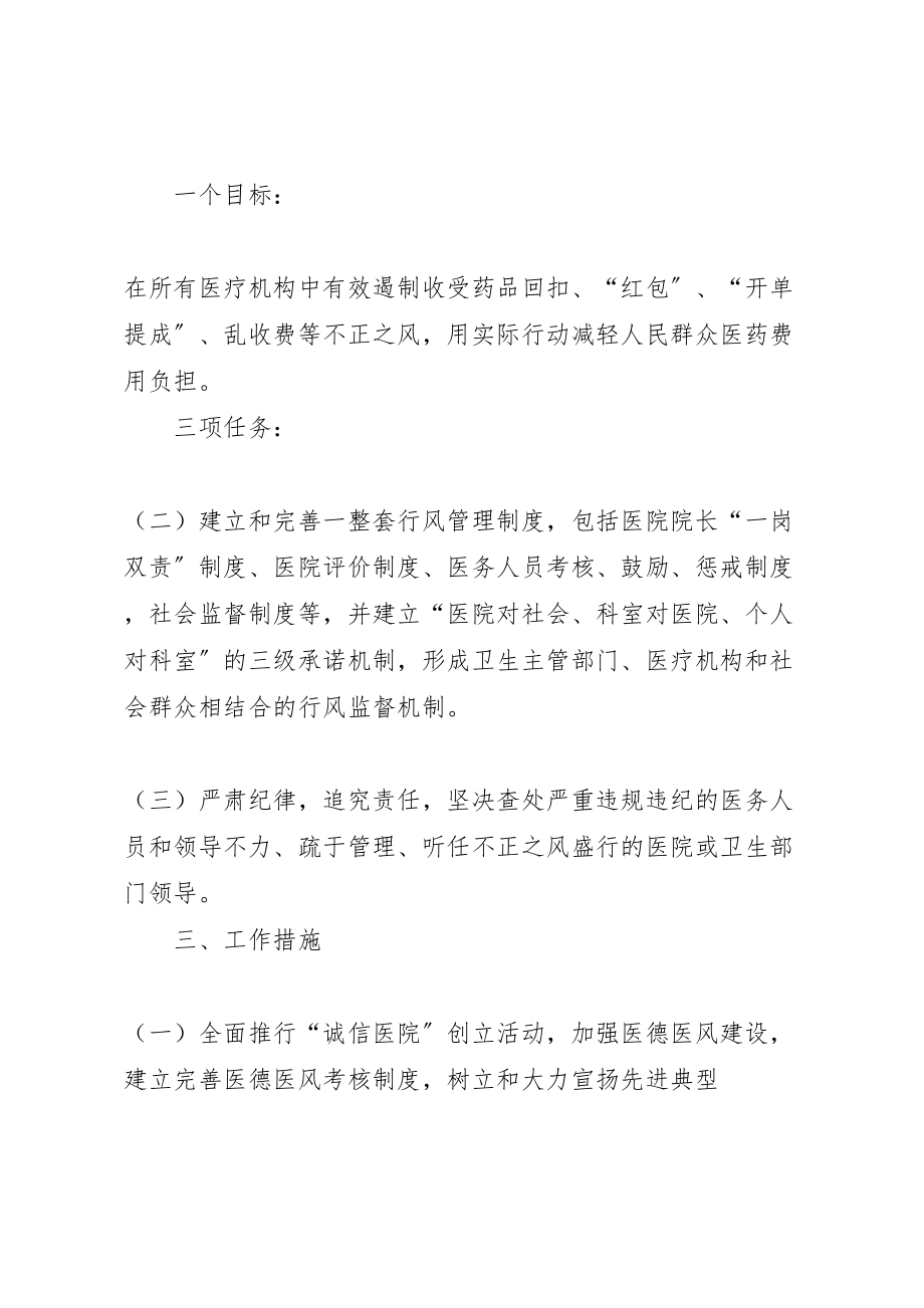 2023年市卫生系统纠正医疗服务中不正之风专项治理工作方案 2.doc_第2页