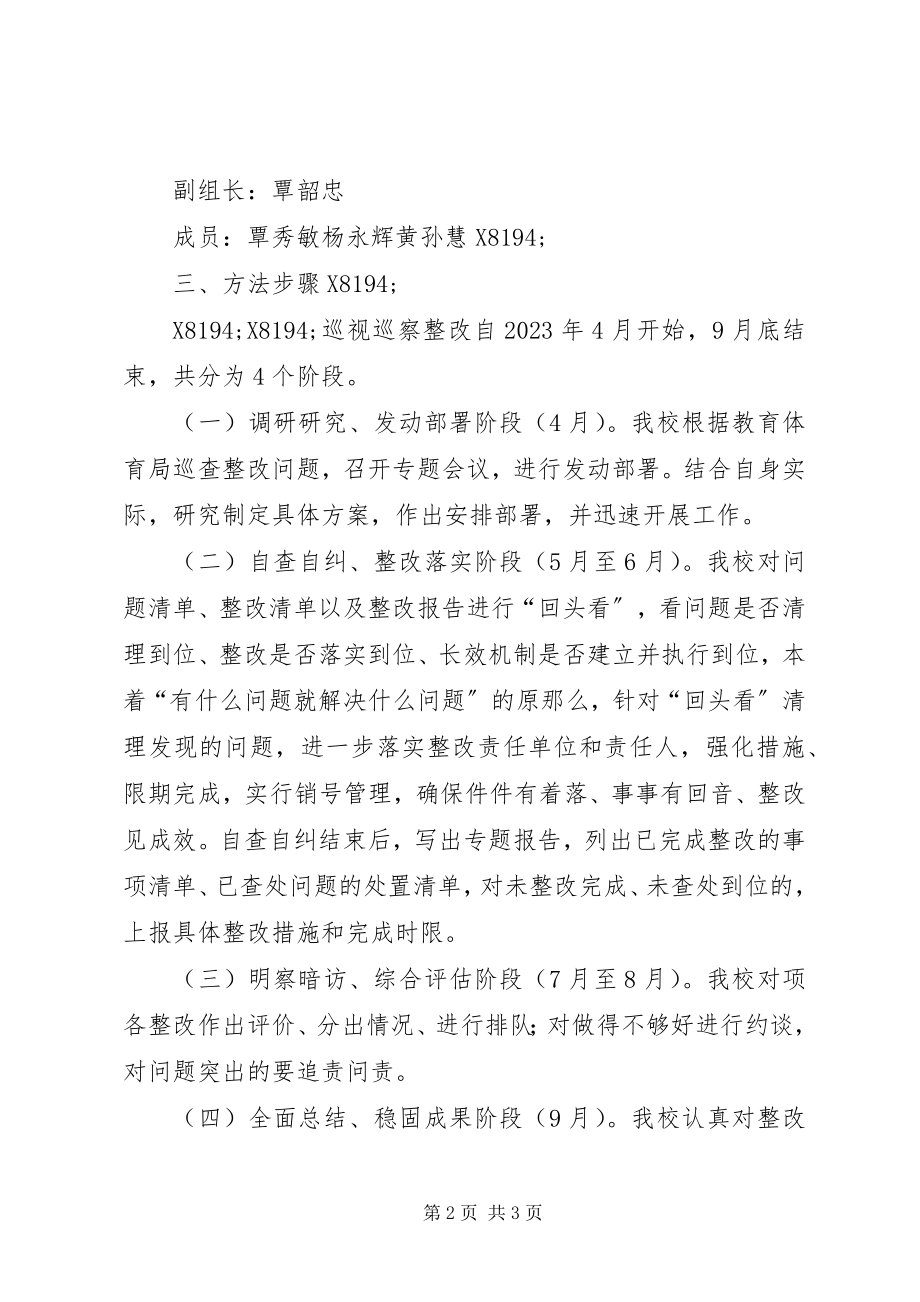 2023年对区委第二巡察组发现问题自查自纠工作方案.docx_第2页