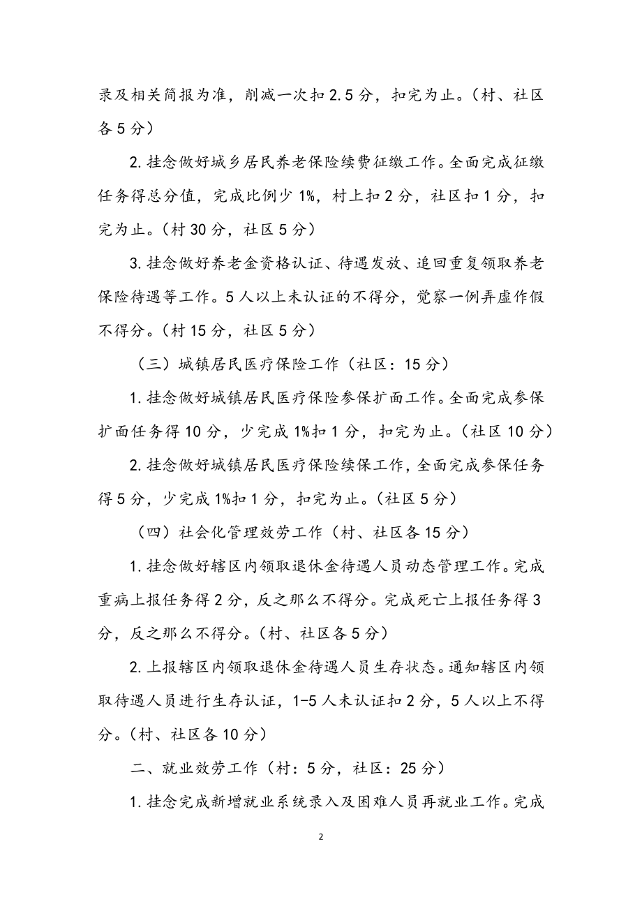 2023年就业与社会保障考核工作方案.docx_第2页