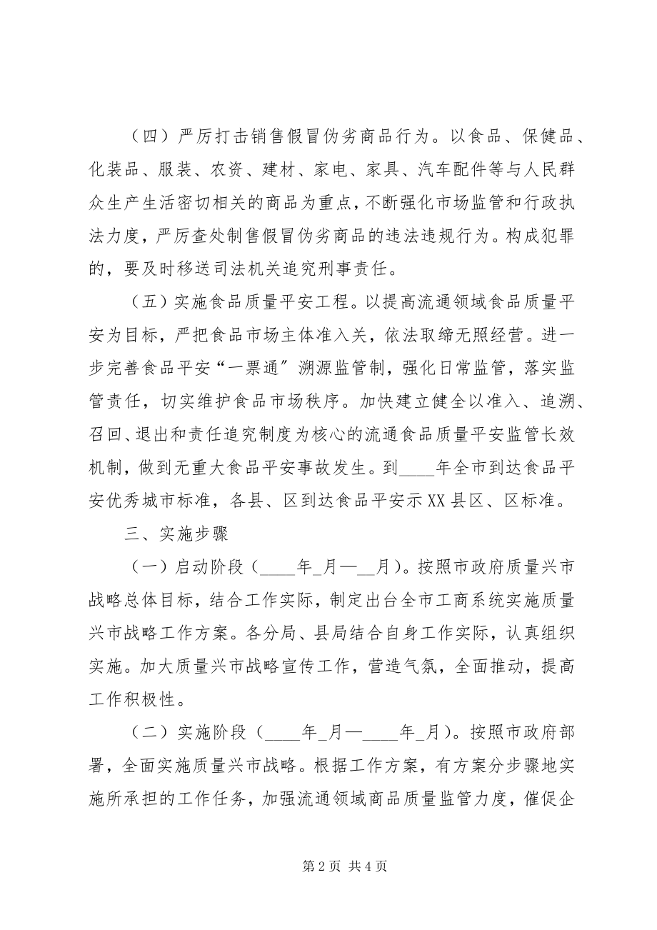 2023年工商局实施质量兴市战略工作方案.docx_第2页