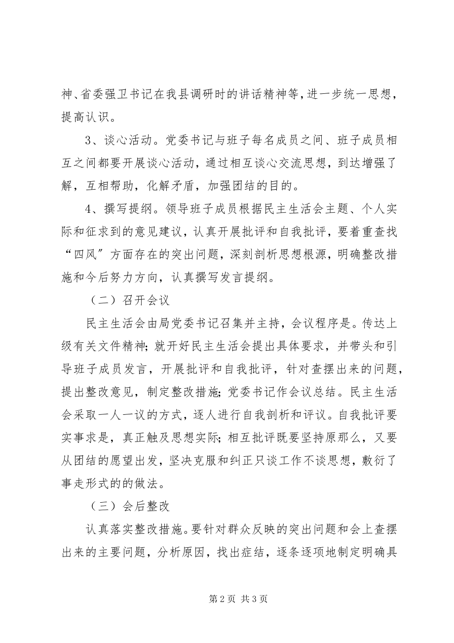 2023年建管局党委专题民主生活会工作方案.docx_第2页