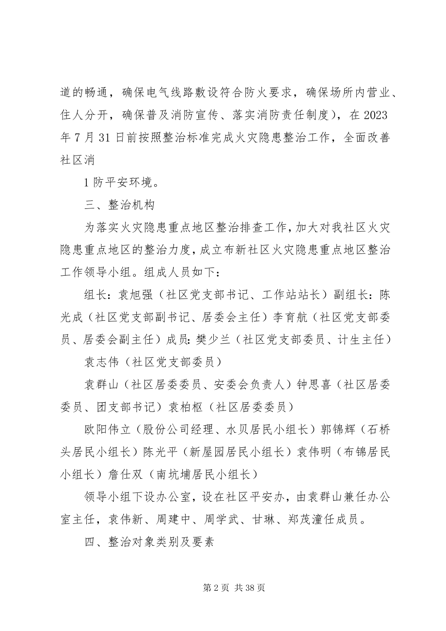 2023年布新社区火灾隐患整治工作方案新编.docx_第2页