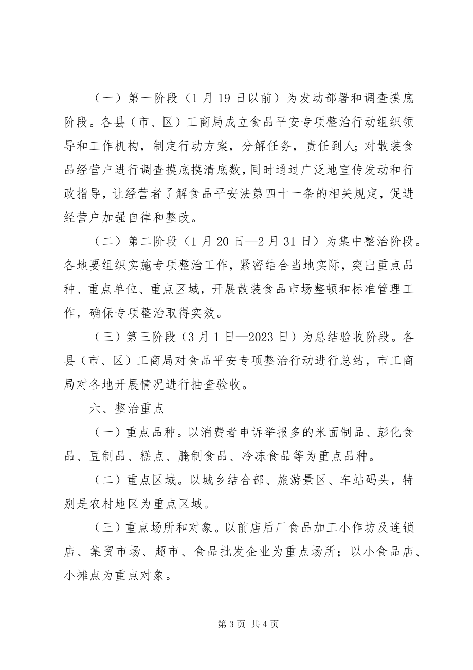 2023年工商局流通环节散装食品标签专项整治工作方案.docx_第3页