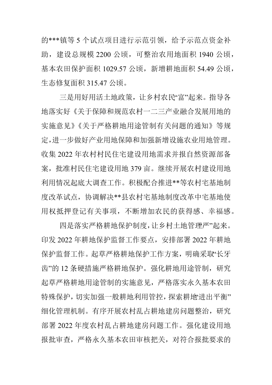 自然资源部门助力乡村振兴工作汇报材料.docx_第2页