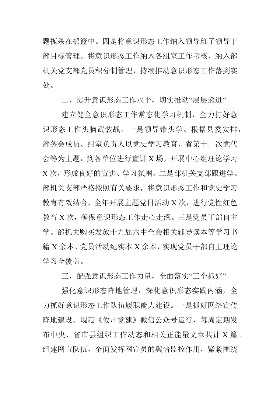 县委组织部2021年度落实意识形态工作责任制情况的汇报.docx_第2页