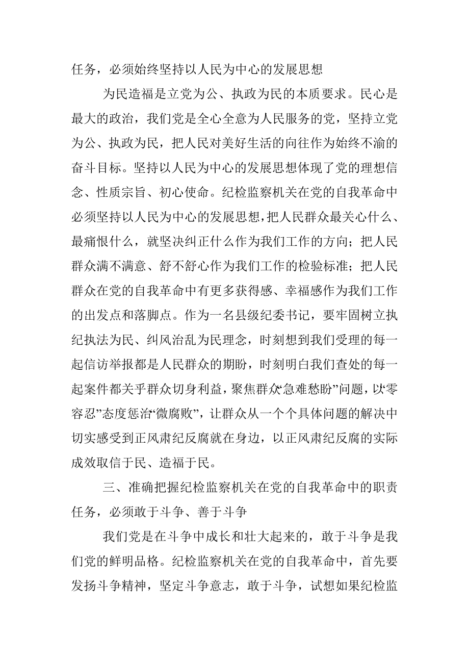 2023年X县纪委书记纪检监察干部队伍教育整顿研讨发言材料.docx_第3页