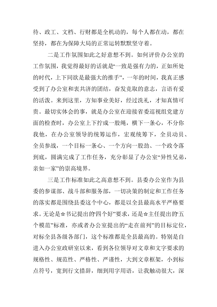 XX县委办公室青年干部座谈会发言.docx_第2页