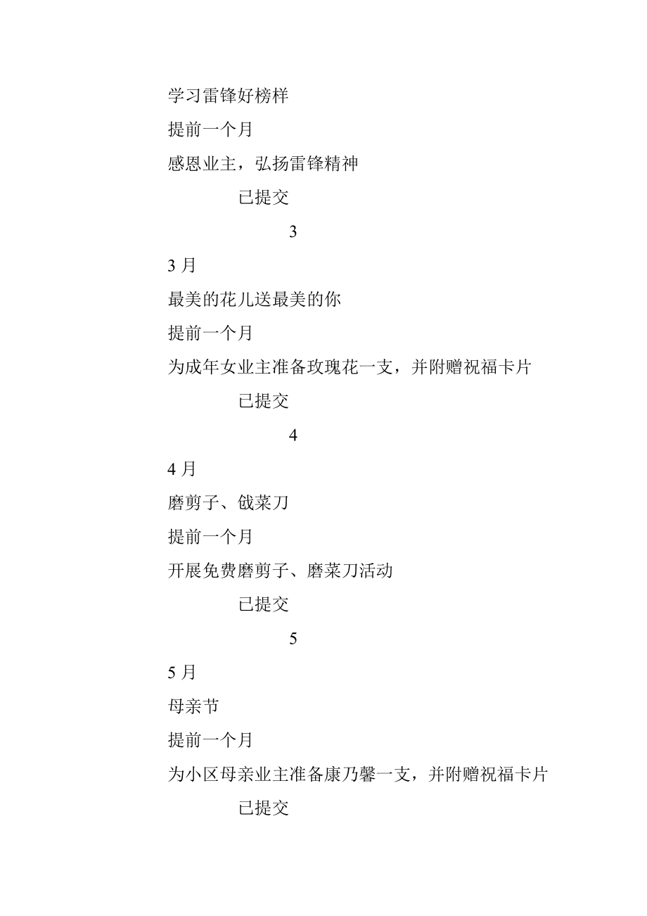 物业服务社区文化活动年度计划表.docx_第2页