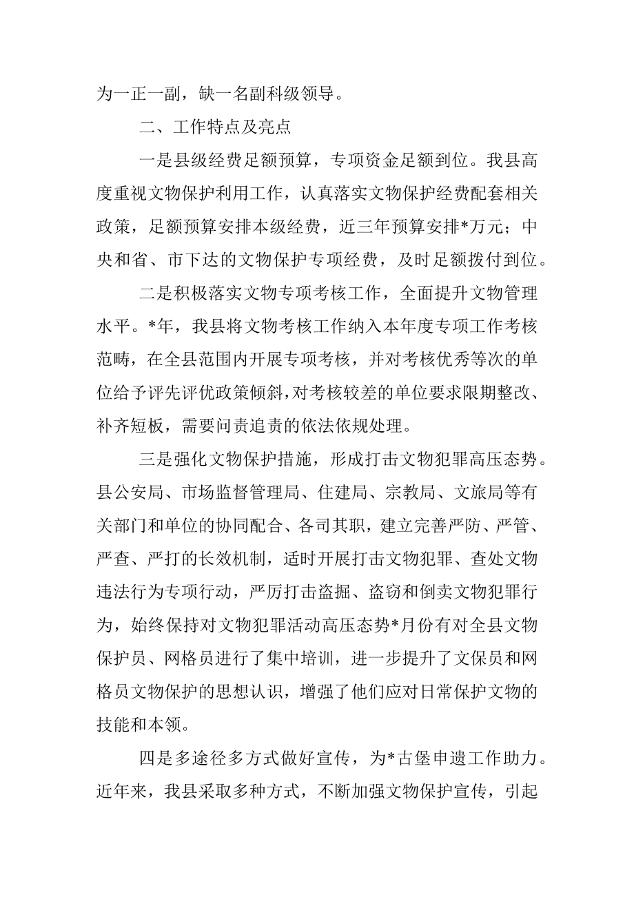 县文化和旅游局关于我县历史文物保护工作自查情况汇报.docx_第2页