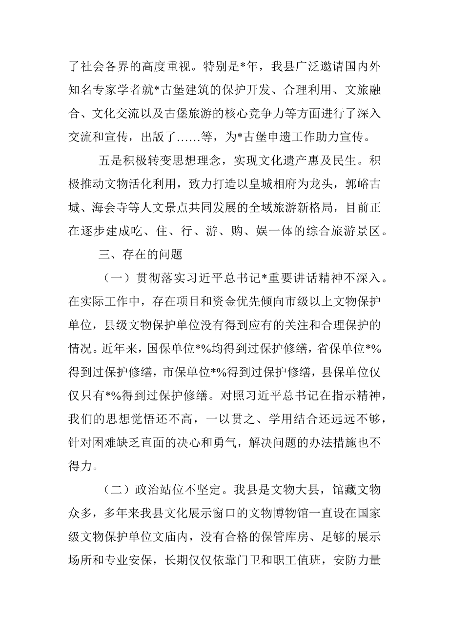 县文化和旅游局关于我县历史文物保护工作自查情况汇报.docx_第3页