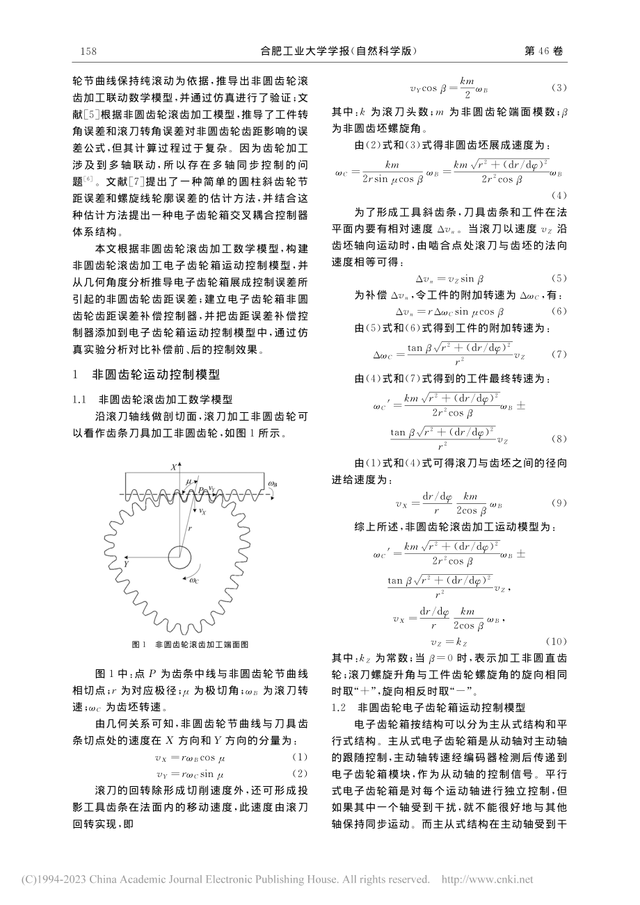 基于电子齿轮箱非圆齿轮齿距误差补偿研究_郭振.pdf_第2页