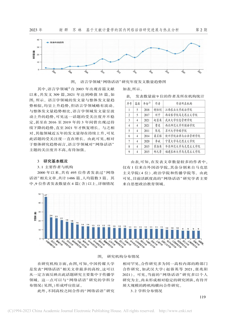 基于文献计量学的国内网络话语研究进展与热点分析_谢群.pdf_第3页