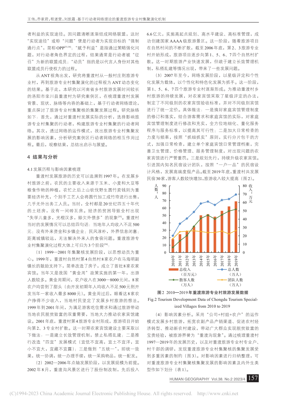 基于行动者网络理论的重渡旅游专业村集聚演化机制_王伟.pdf_第3页