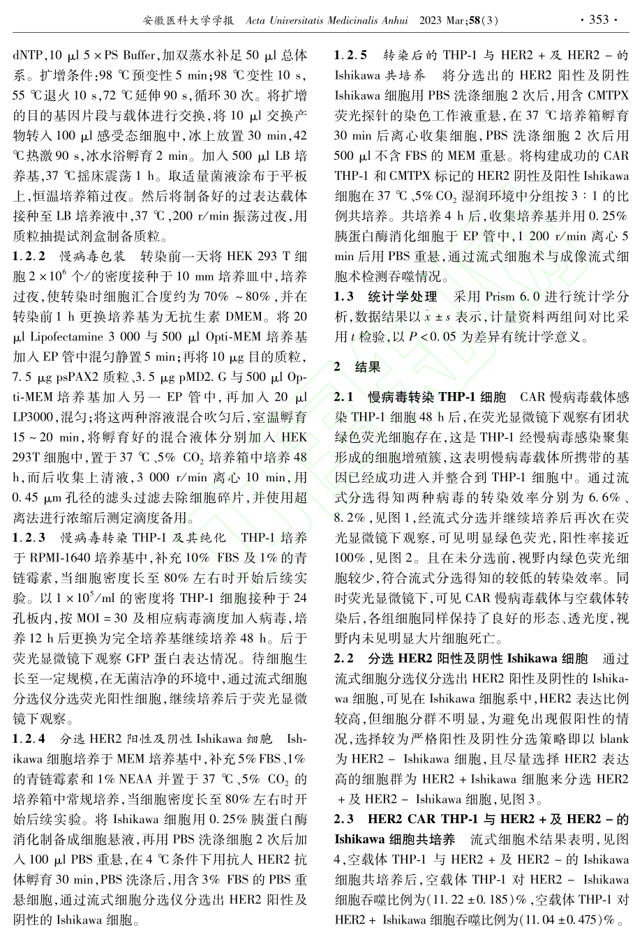 一种靶向HER2嵌合抗原受...R_THP-1细胞系的构建_陈义昭.pdf_第2页