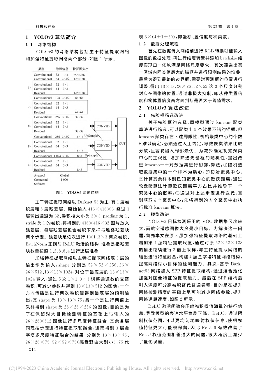 基于改进YOLOv3的机场盲区遥感图像目标检测方法_杨轲.pdf_第2页