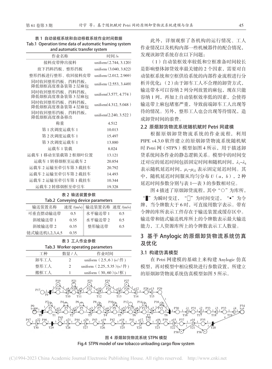 基于随机赋时Petri网的原烟卸货物流系统建模与仿真_付宇.pdf_第3页