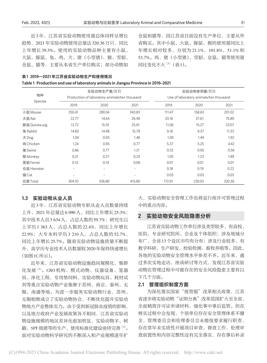 基于江苏省实验动物行政许可现状的安全管理对策_漆重阳.pdf_第3页