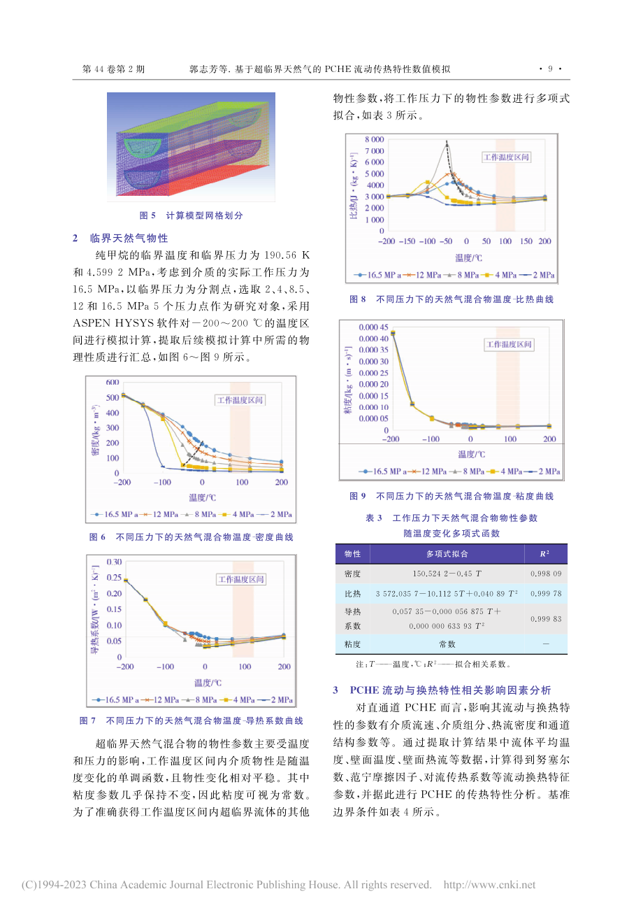 基于超临界天然气的PCHE流动传热特性数值模拟_郭志芳.pdf_第3页