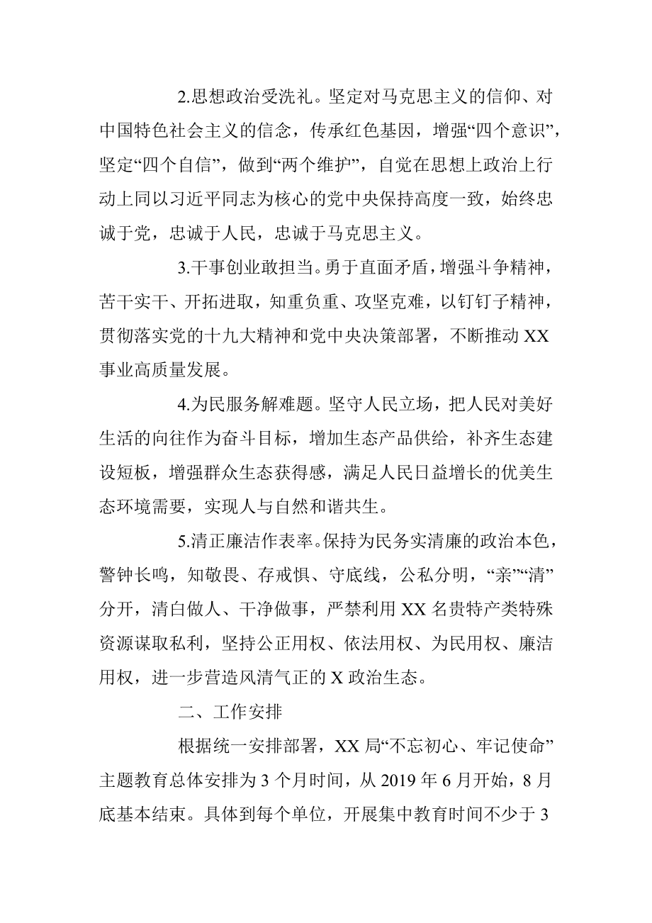 关于开展“不忘初心、牢记使命”主题教育的实施方案（县级局）.docx_第2页