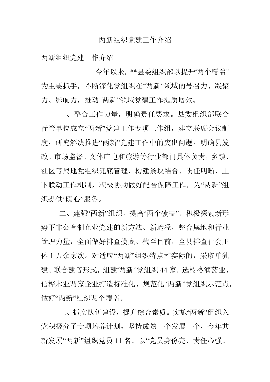 两新组织党建工作介绍.docx_第1页