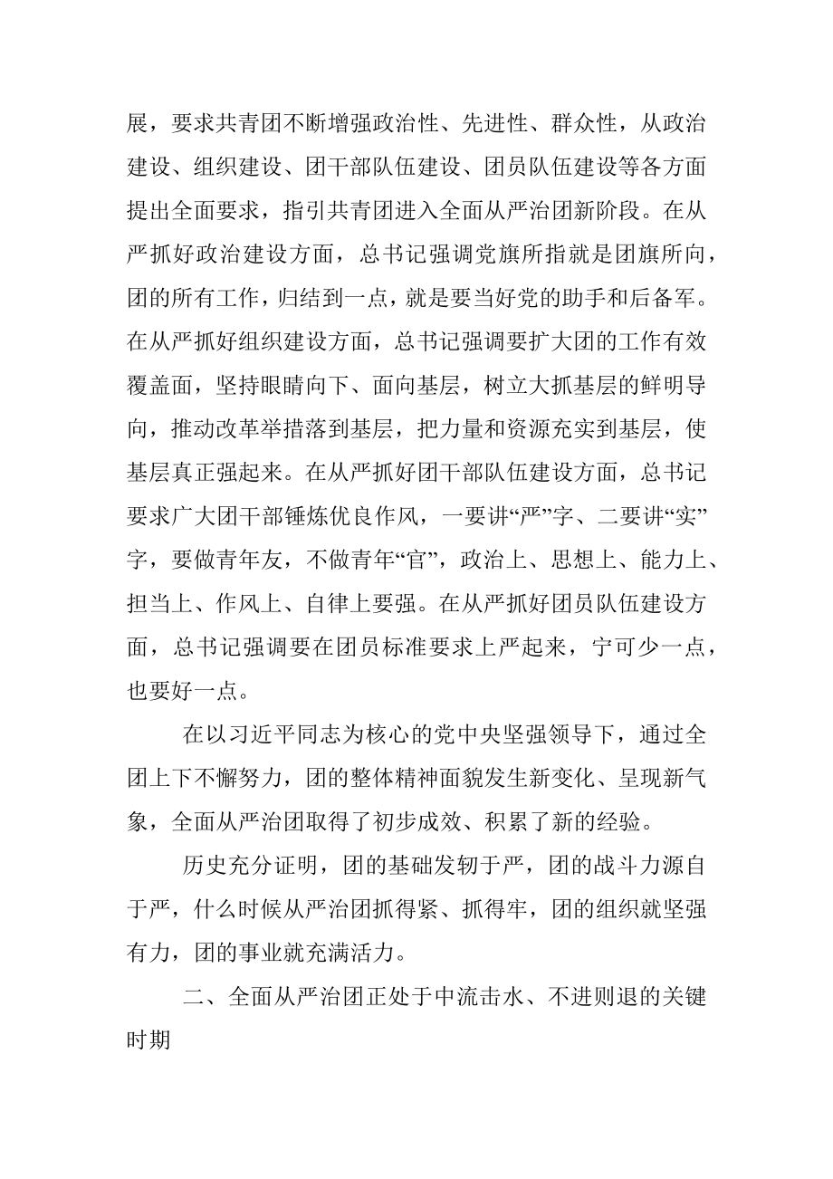 团委书记党课讲稿：以自我革命精神深入推进全面从严治团.docx_第3页