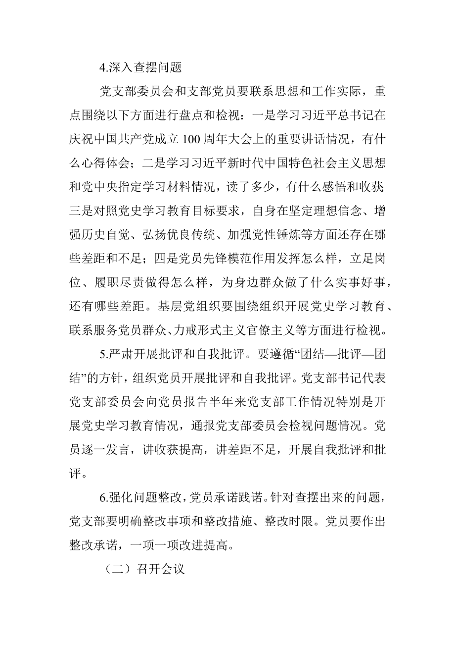 X税务局党支部党史学习教育专题组织生活会方案.docx_第3页