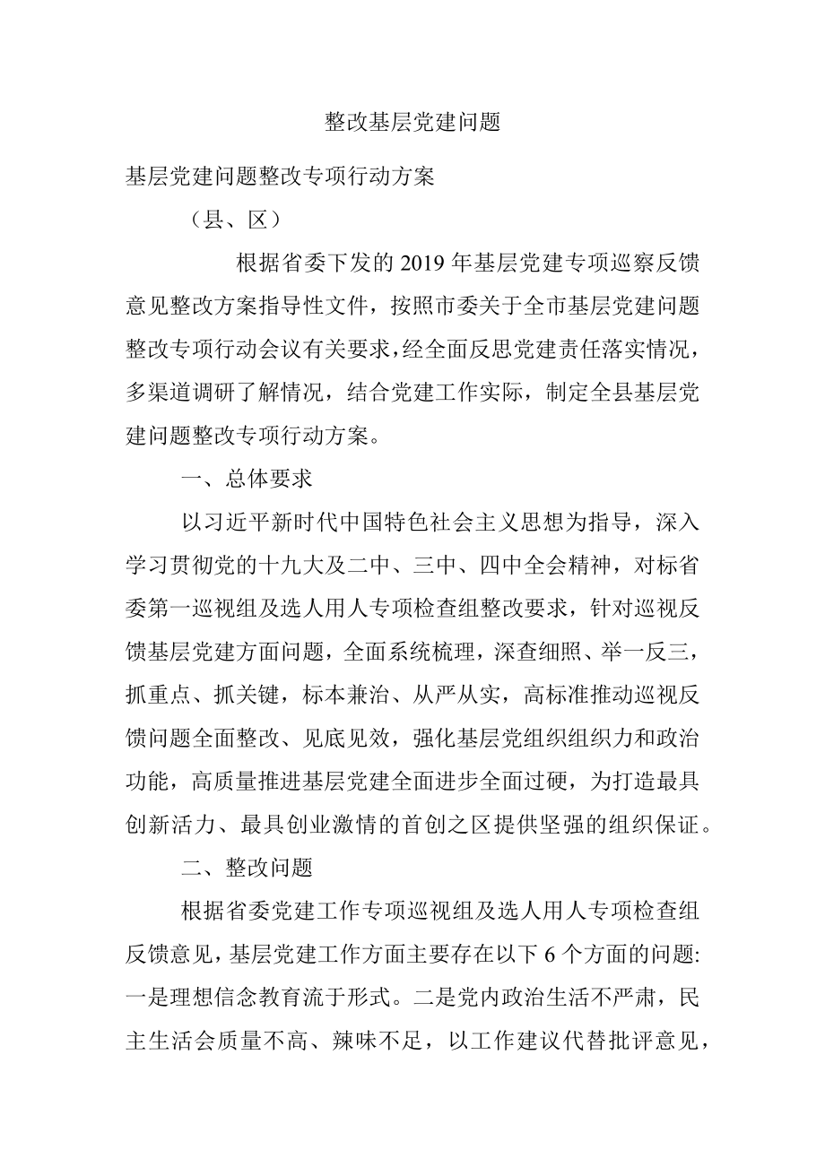 整改基层党建问题.docx_第1页