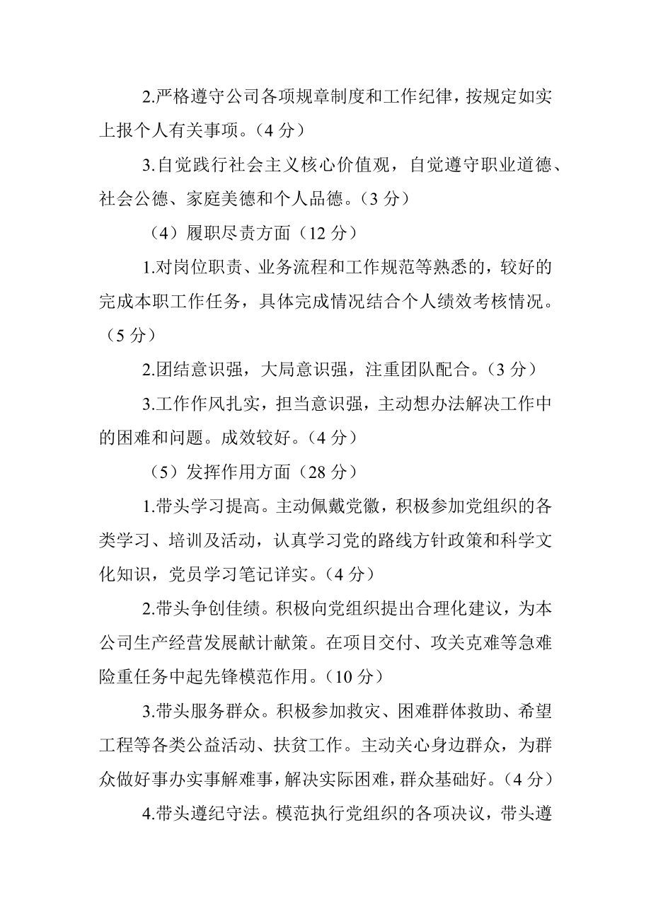 XX公司党员积分制管理方案.docx_第3页