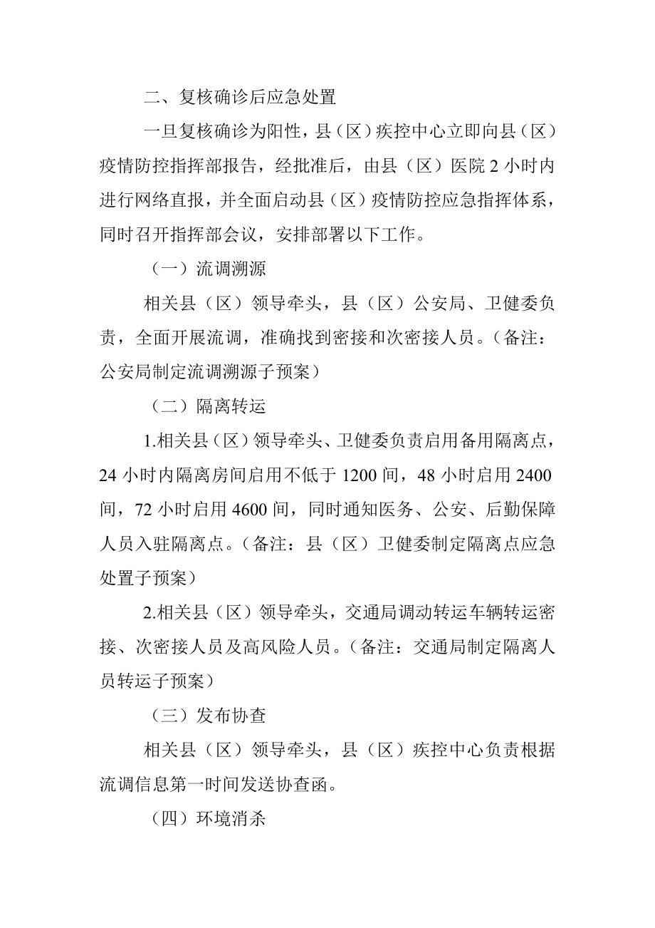 XX县（区）新冠病毒核酸检测阳性应急处置预案（交通查验点）.docx_第2页