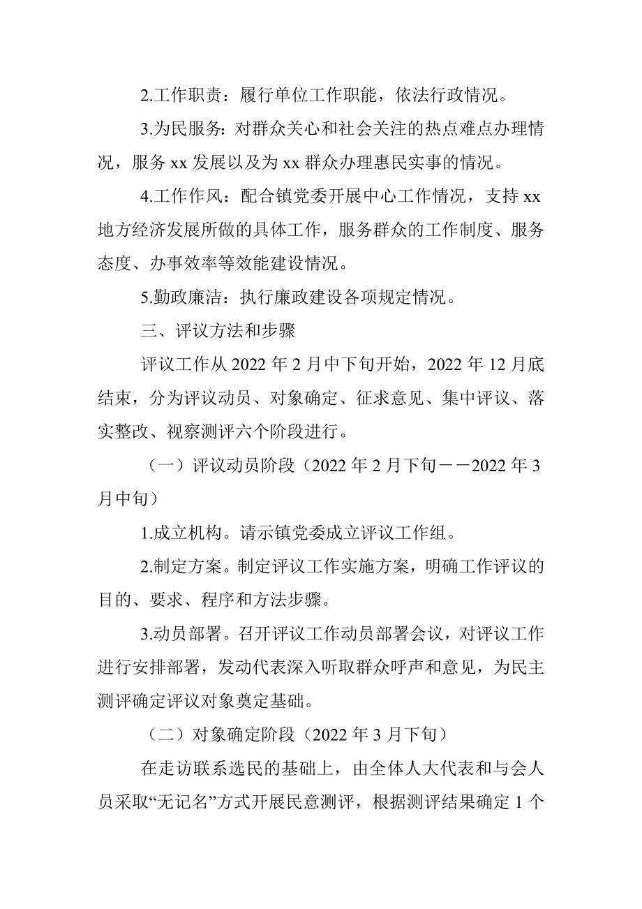 xx镇人大2022年评议工作实施方案.docx_第2页