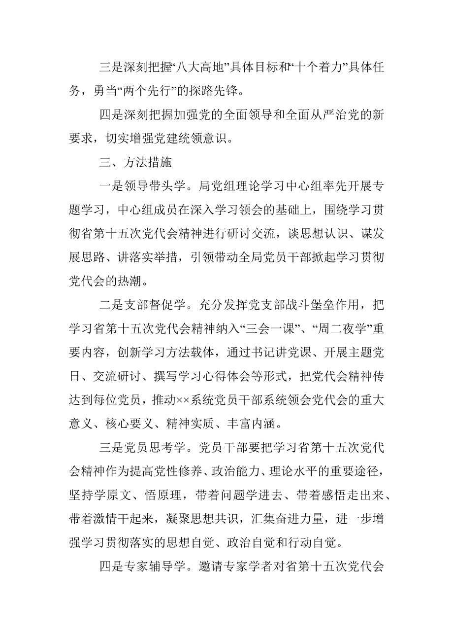 省第十五次党代会精神学习宣传工作方案.docx_第2页