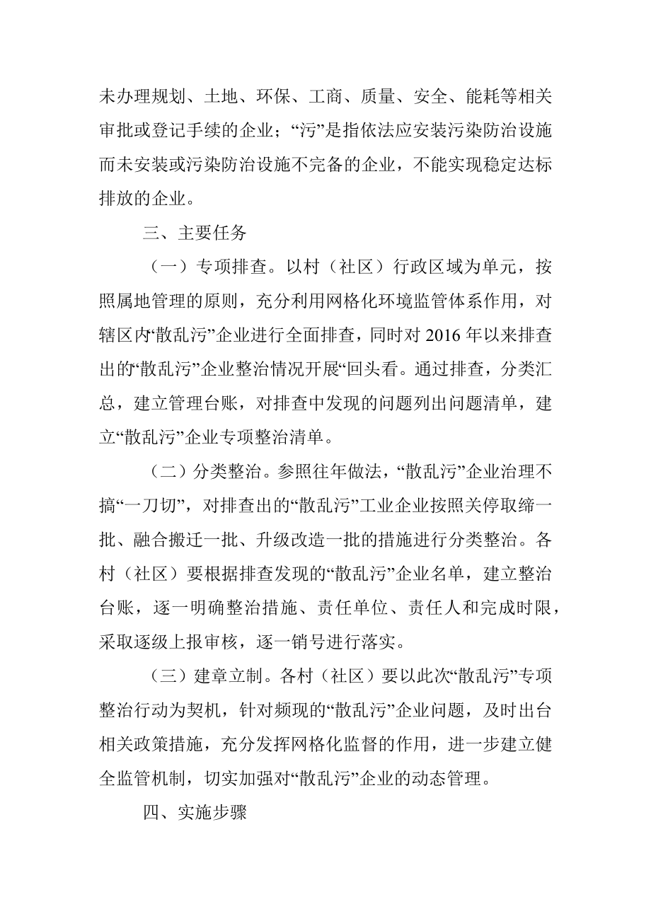 2022年xx镇“散乱污”企业环境污染问题大排查整治实施方案.docx_第2页