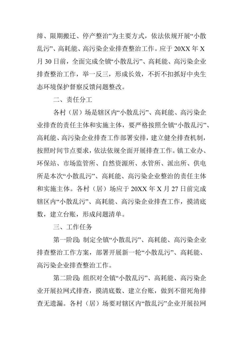 X镇“小散乱污”、高耗能、高污染企业排查整治工作方案.docx_第2页