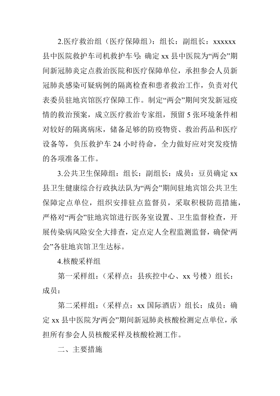 某县“两会”疫情防控和医疗保障工作方案.docx_第2页