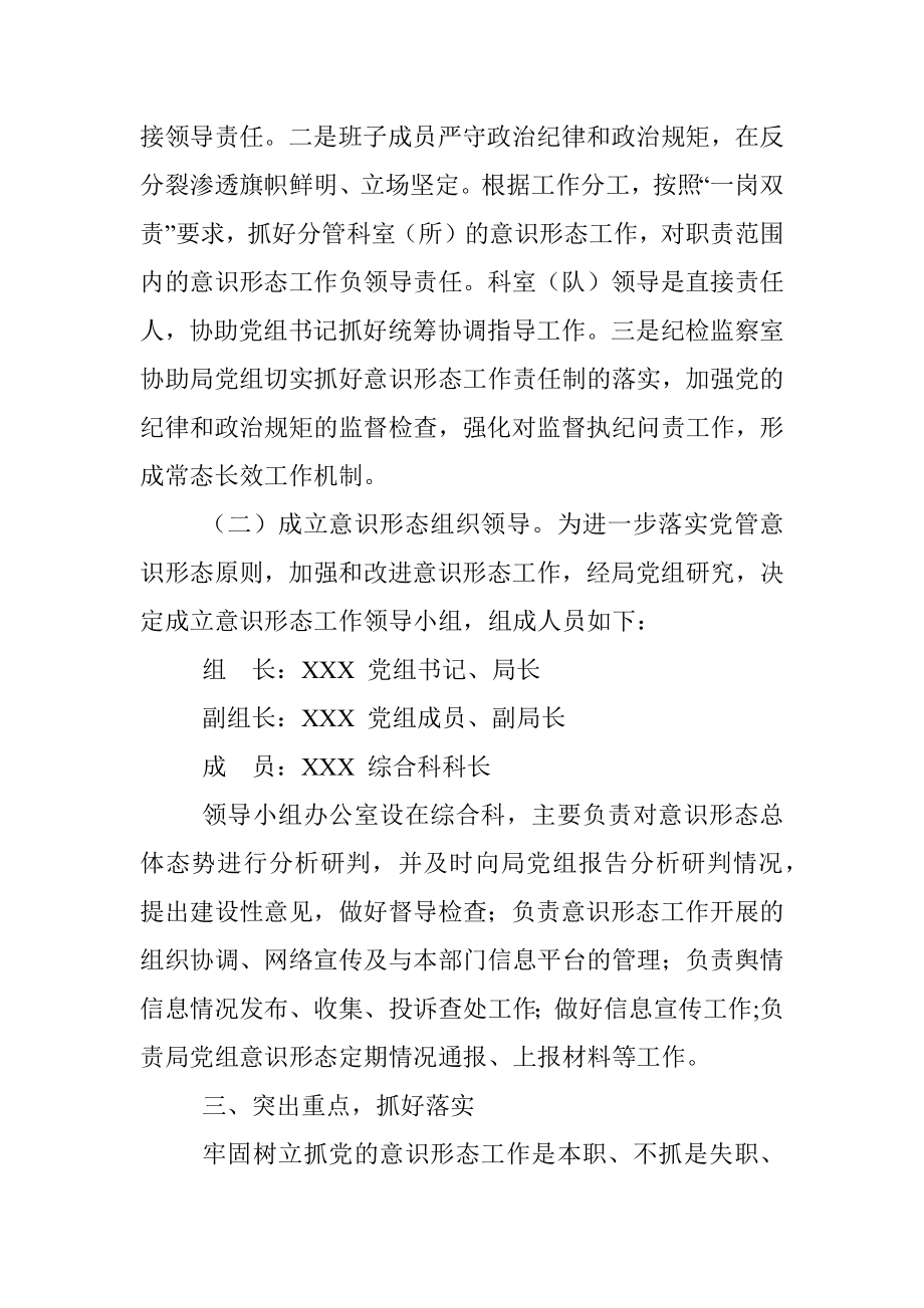 XX局意识形态工作责任制实施方案.docx_第2页