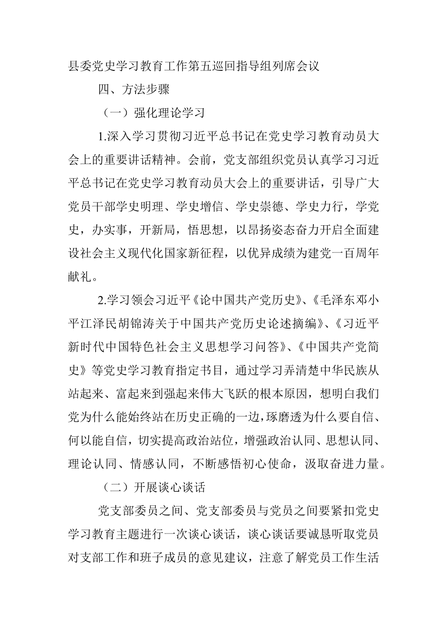 X县人大常委会机关支部党史学习教育专题组织生活会实施方案.docx_第2页