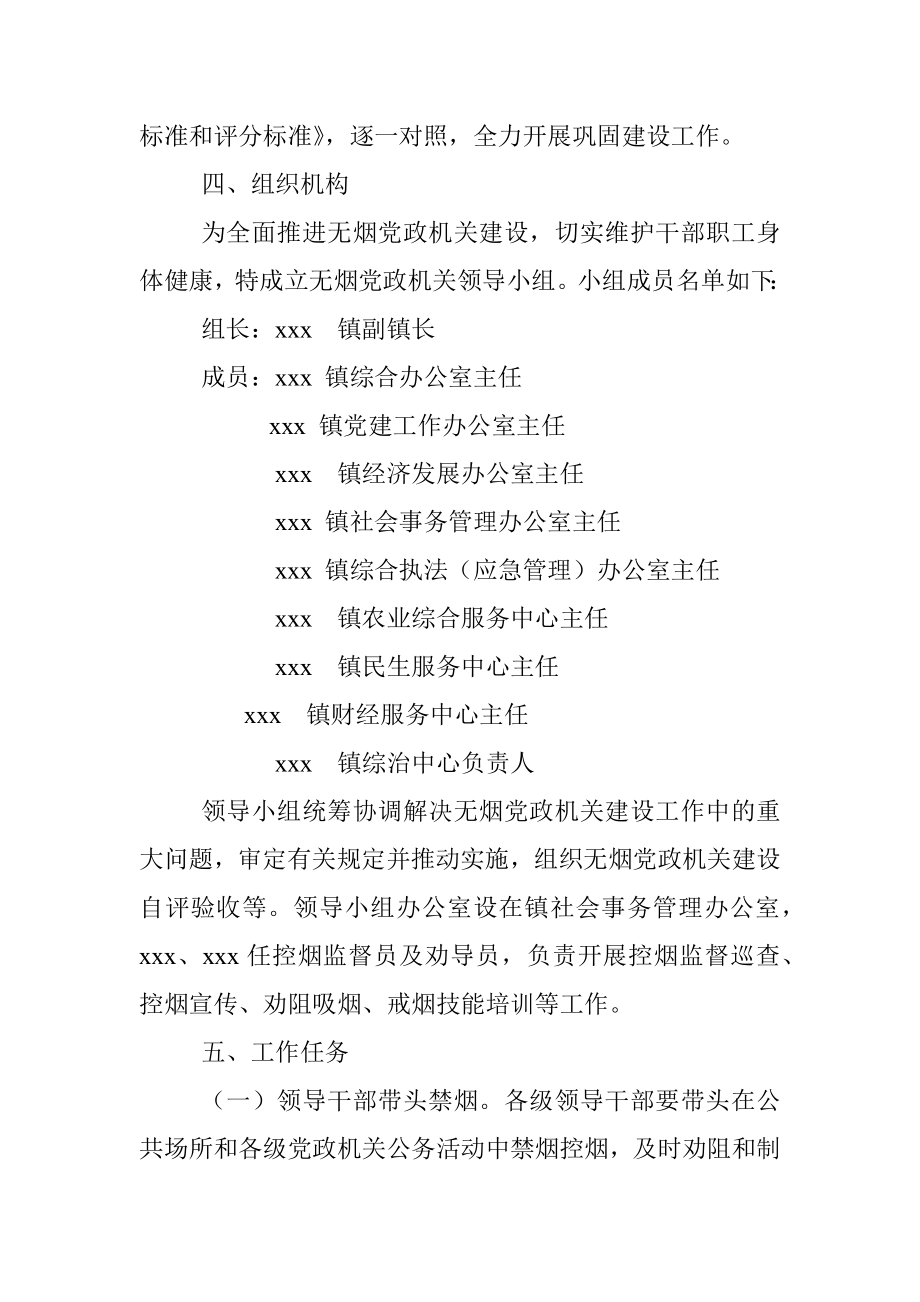 xx镇2022年无烟党政机关建设工作实施方案.docx_第2页